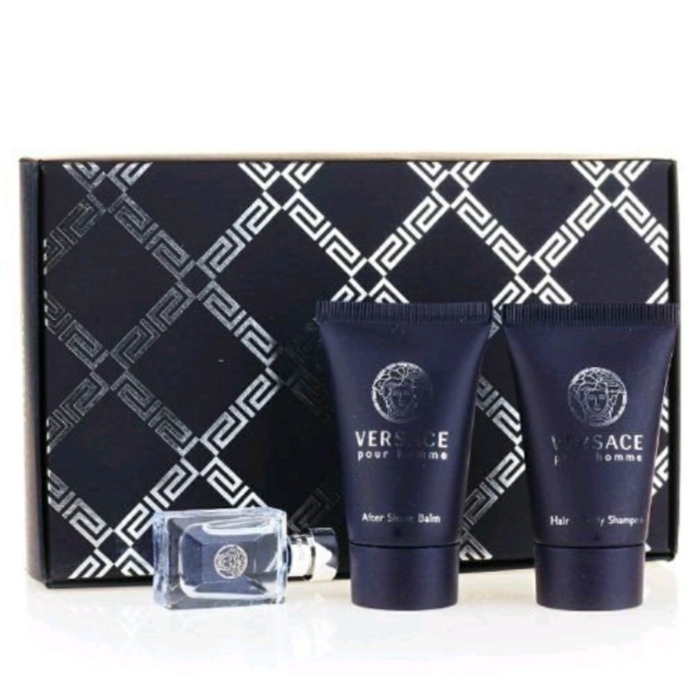 NEW men's VERSACE pour homme EDO gift set box of 3